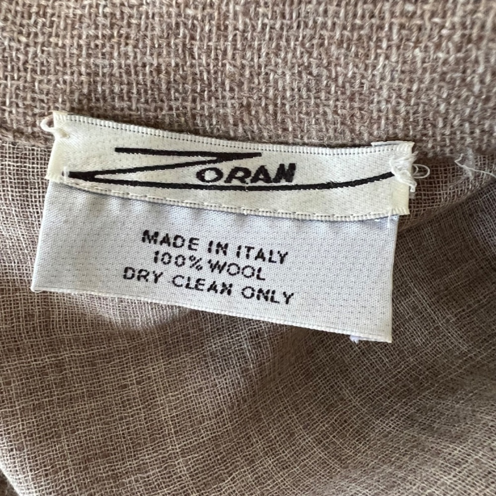 Vintage ZORAN 100% Light Weight Wool Minimalist Over Shirt Open Jacket- O/S - Picture 4 of 8